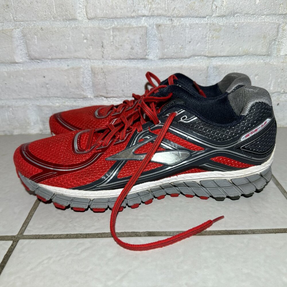 Brooks Men's Adrenaline - Red/Gray 13 D US